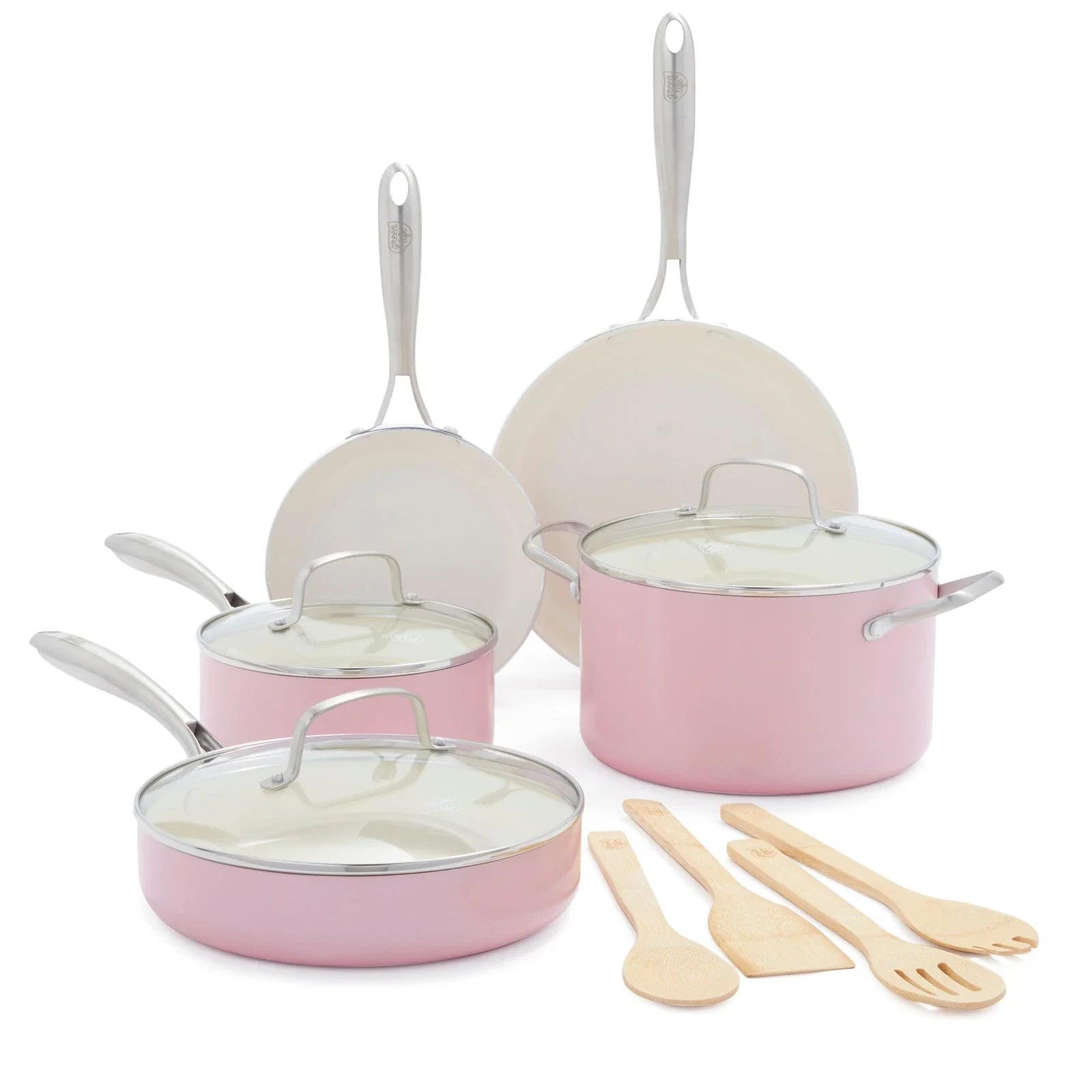 GreenLife 12-Piece Ceramic Non-Stick Cookware & Utensils Set - PFAS-Free