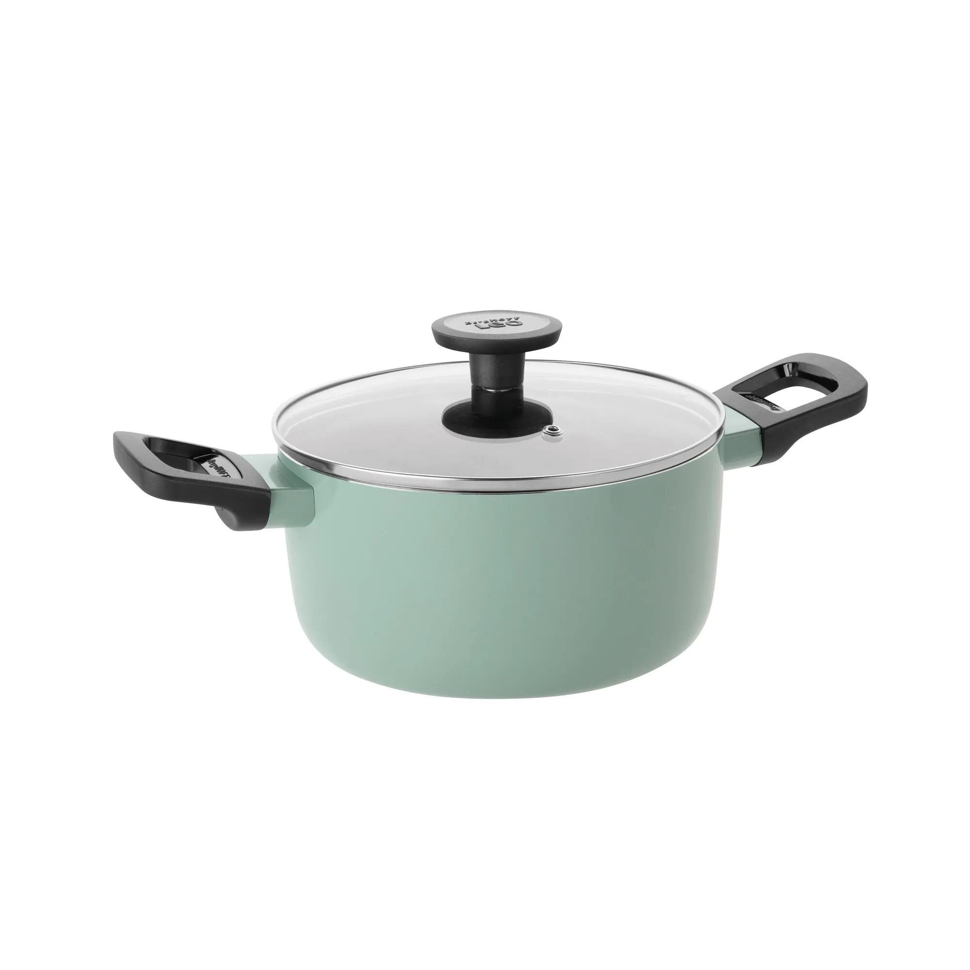 BergHOFF 20cm Covered Casserole in Sage - Non-Stick Aluminum Cookware