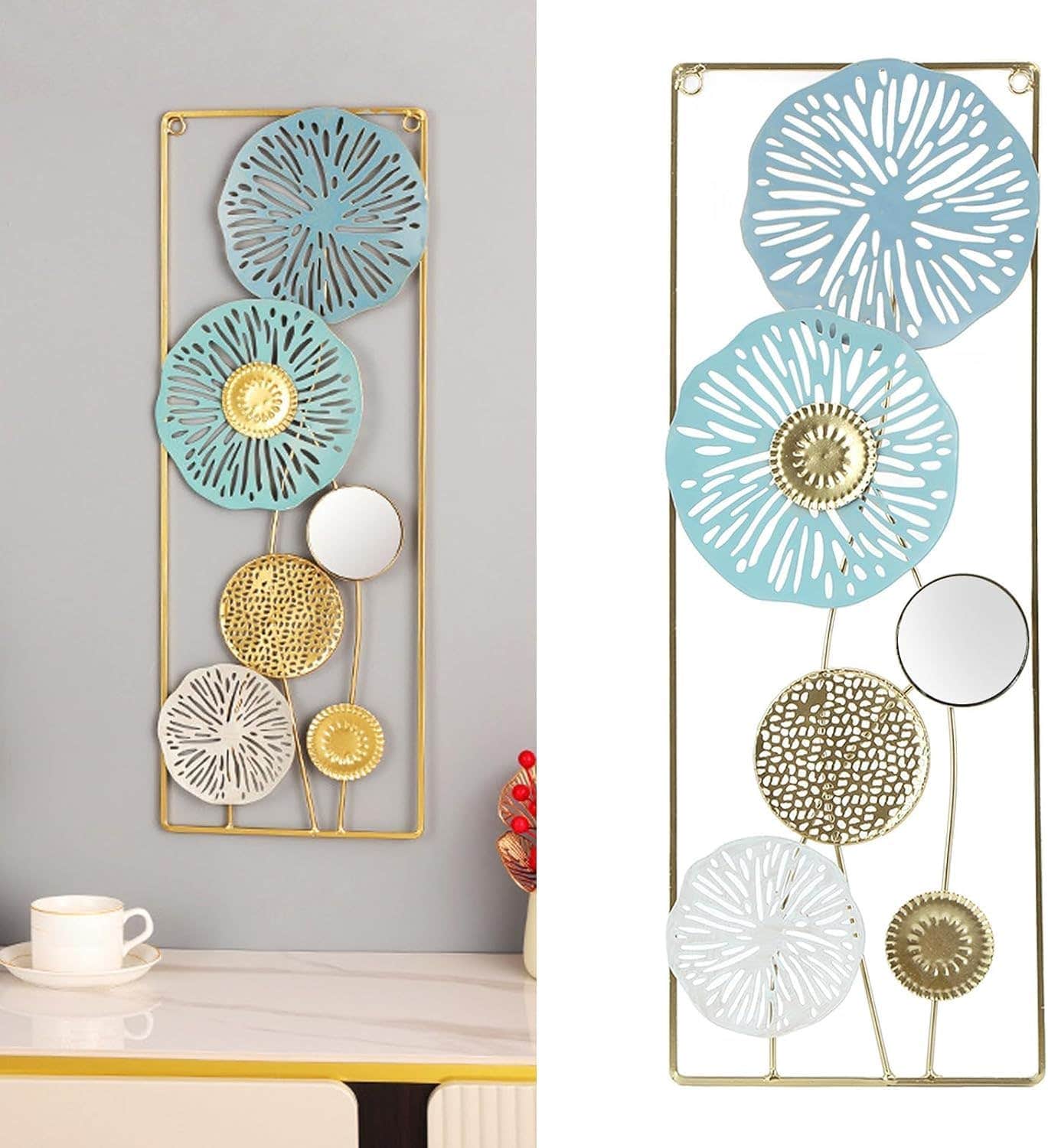 Metal Wall Decor Frame Modern Minimalist Art Decor Elegant Style Luxury Home Decor for Living Room Bedroom Office