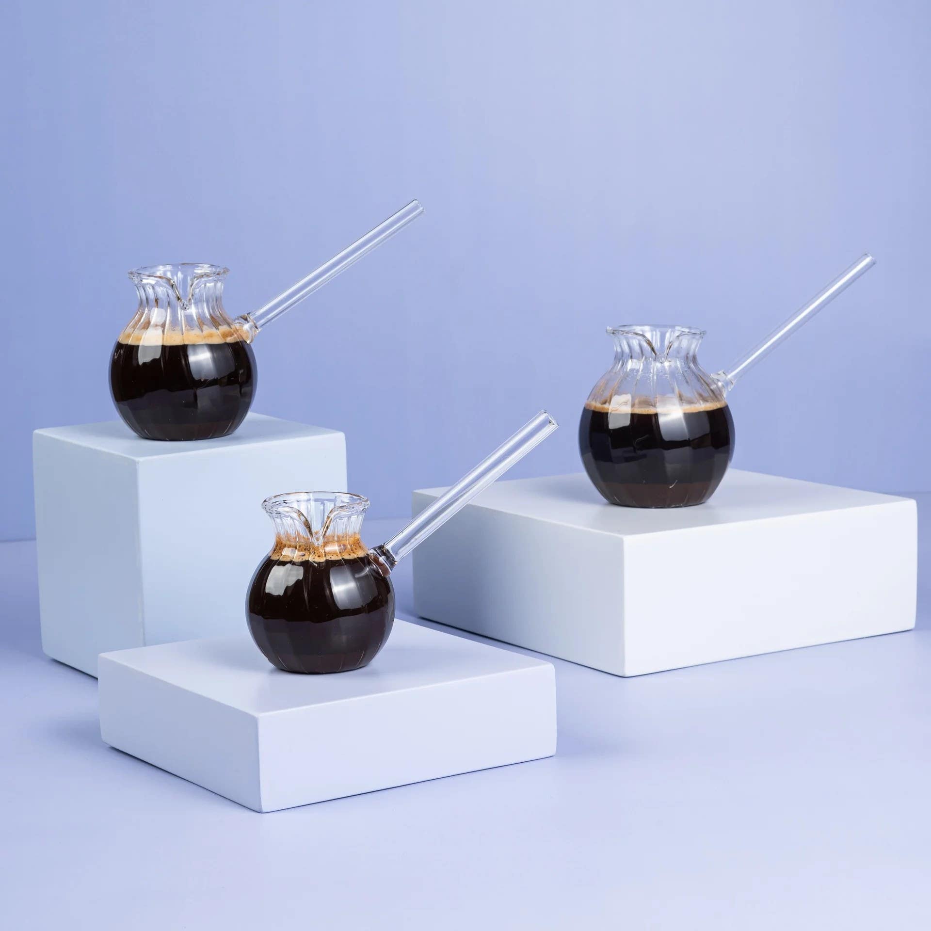 Handcrafted Egyptian Glass Kanaka Set - Turkish & Arabic Coffee Brewer