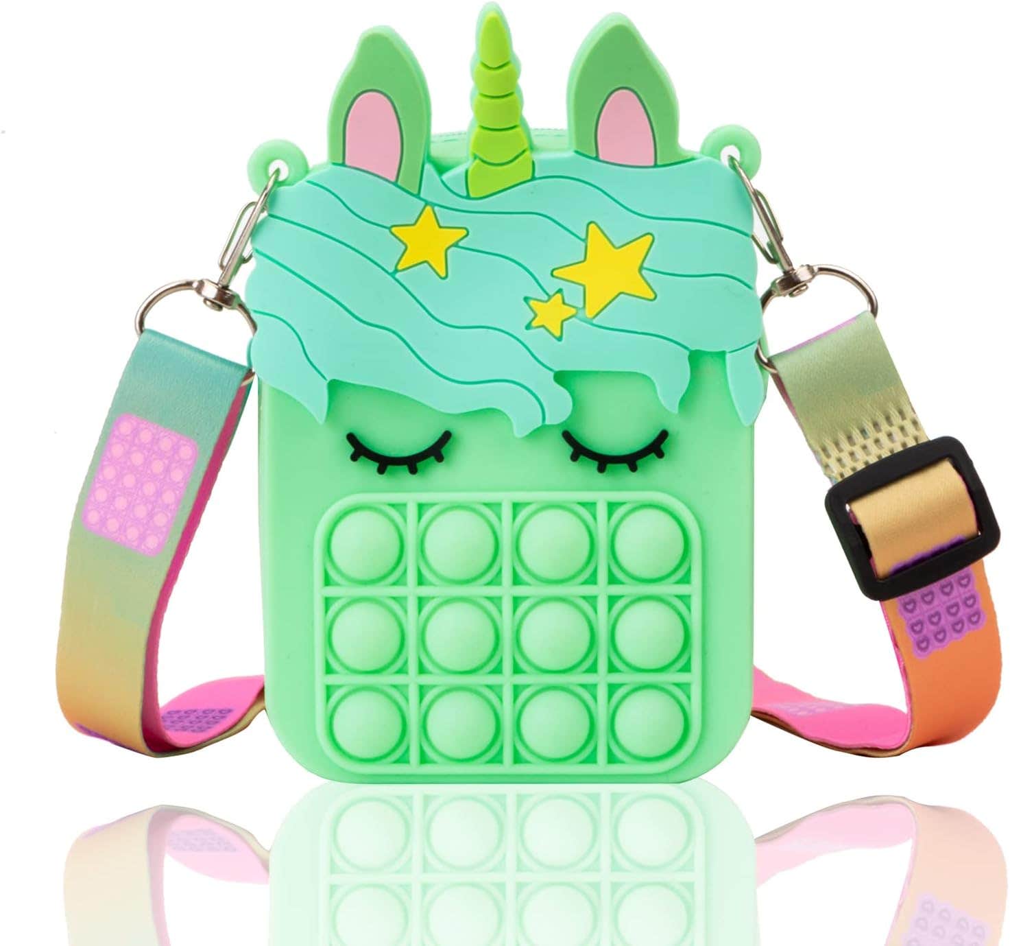 Accevo Mint Green Pop Fidget Shoulder Bag for Girls