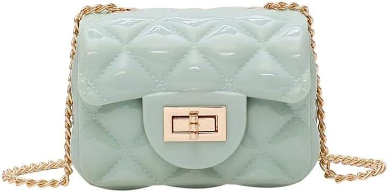 Ghime Silicone Resin Crossbody Bag for Toddler Girl, Green