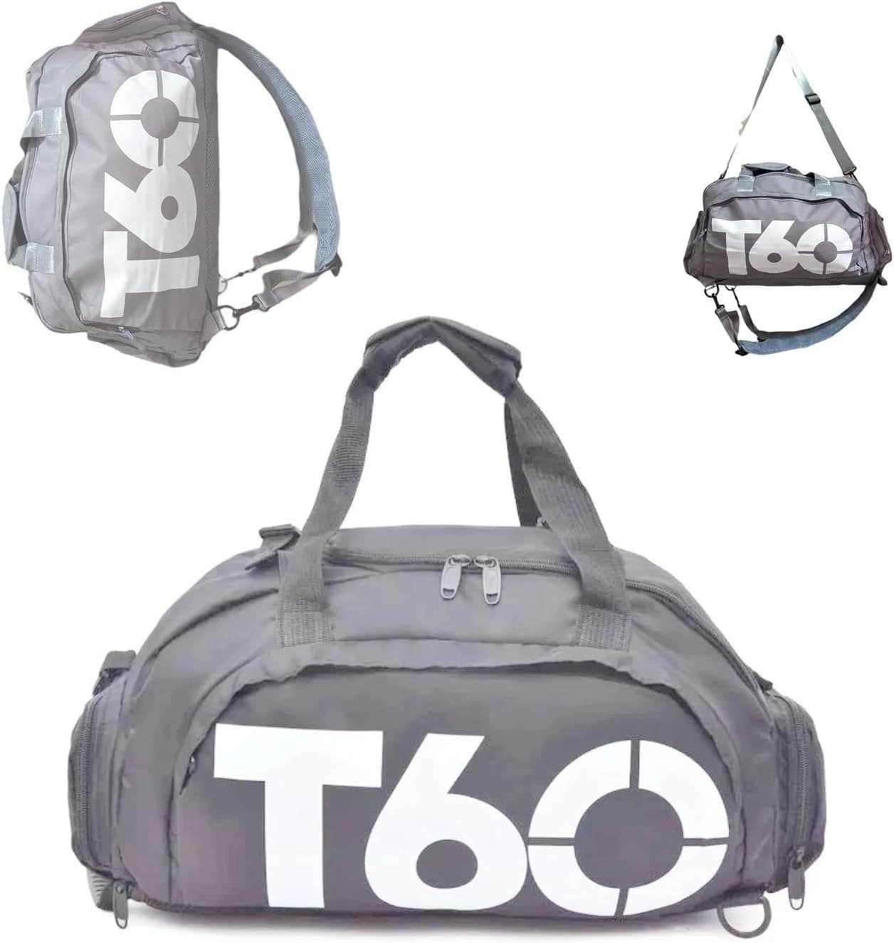 T60 Grey Cross Academy Bag with Shoe Compartment - Stylish & Functional