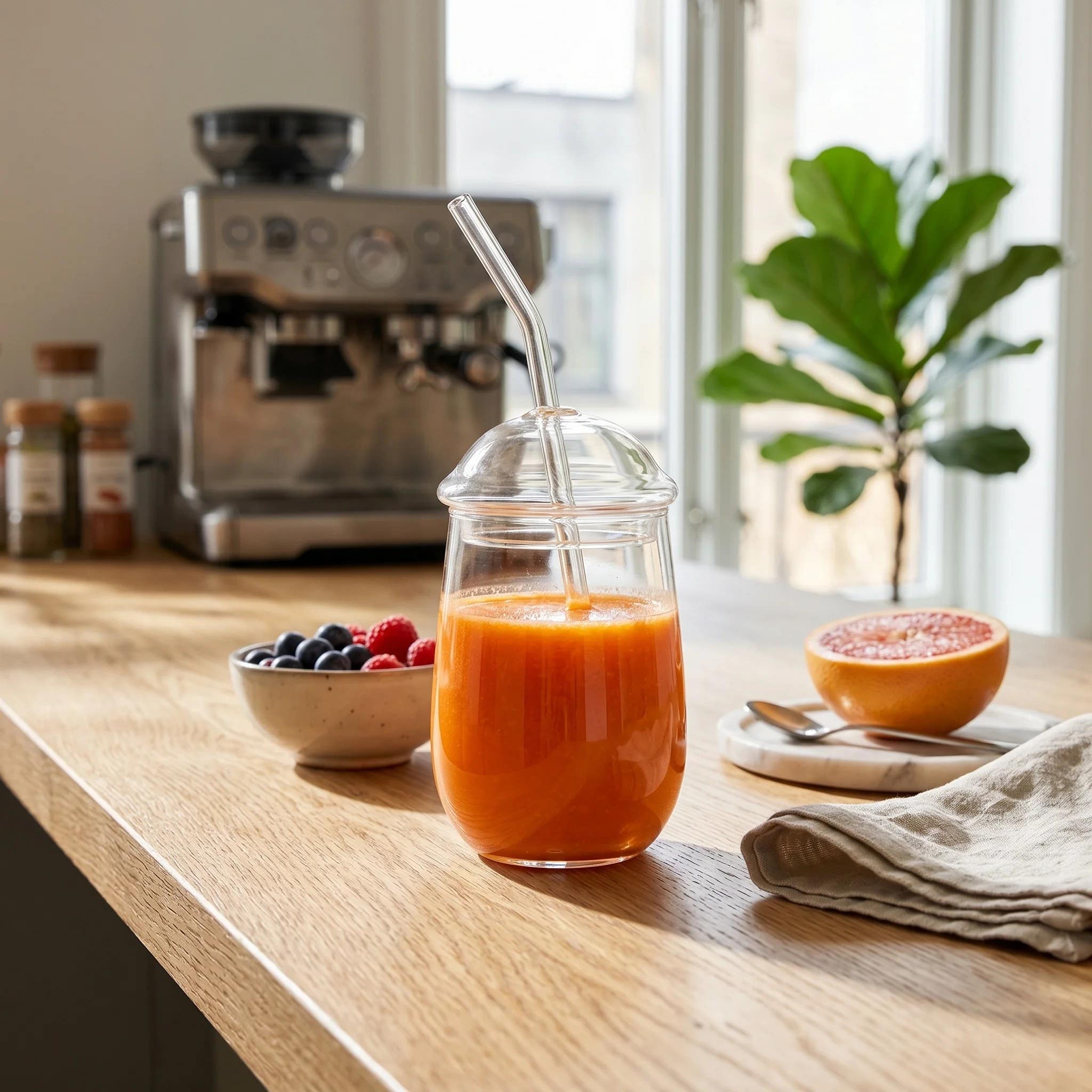 Glassy Drip Clear Glass Tumbler - Versatile Drinkware for Everyday Hydration