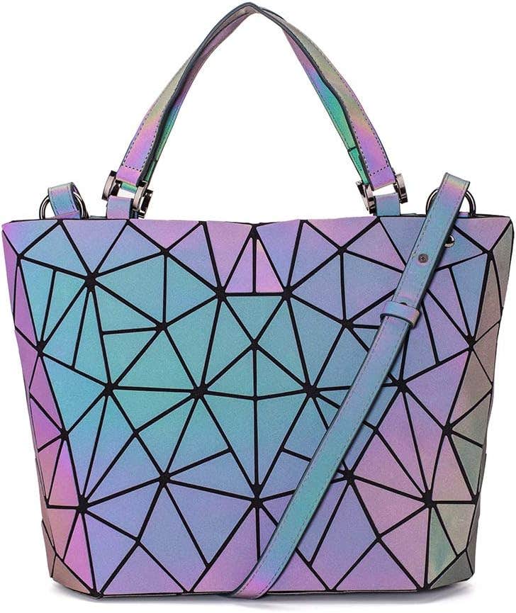 DIOMO Geometric Luminous Reflective Shoulder Bag, Crossbody Style