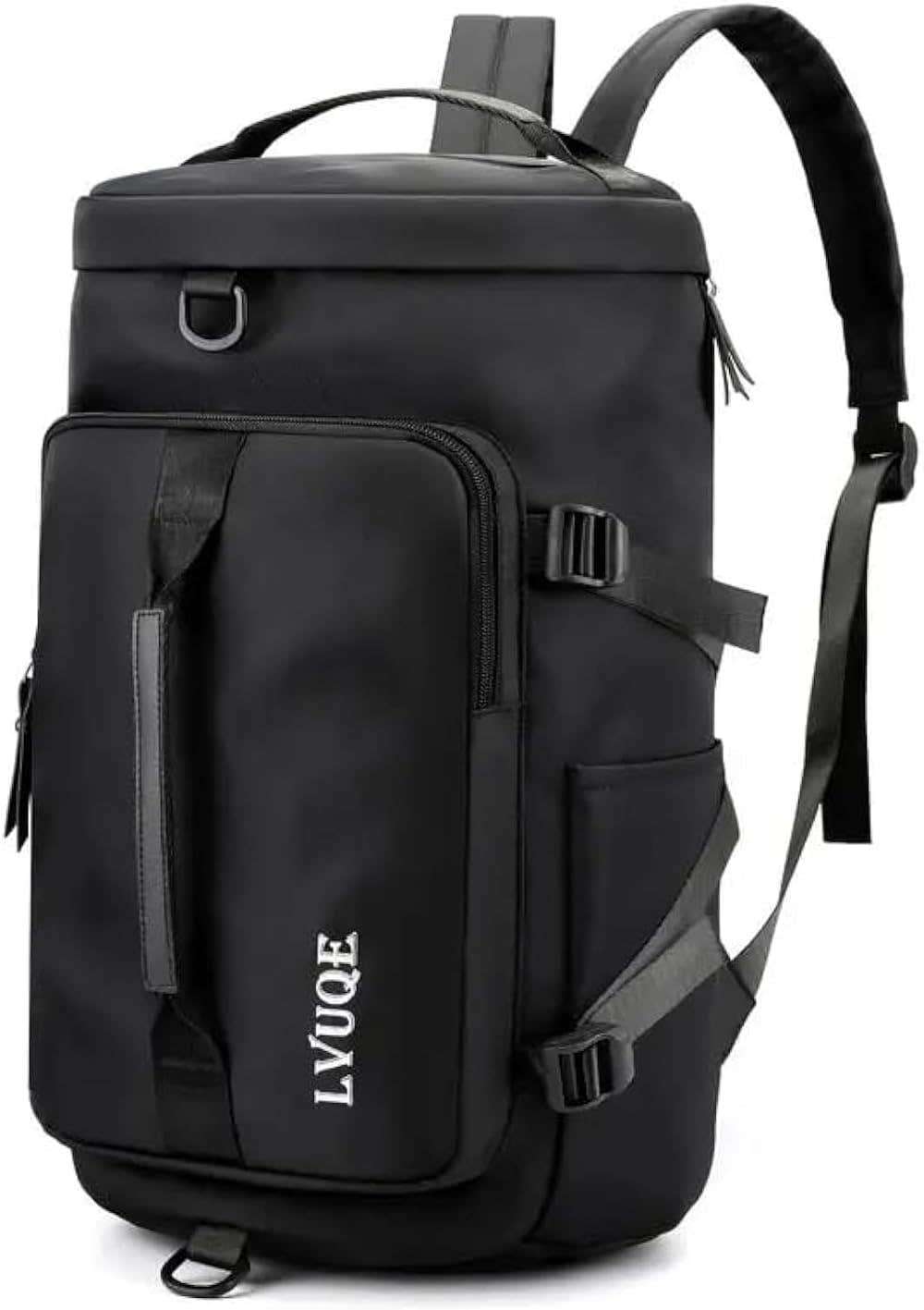 TS WITH TECHSUN 35L Gym Bag for Men & Women, Black, Sports Duffle with Shoe Compartment