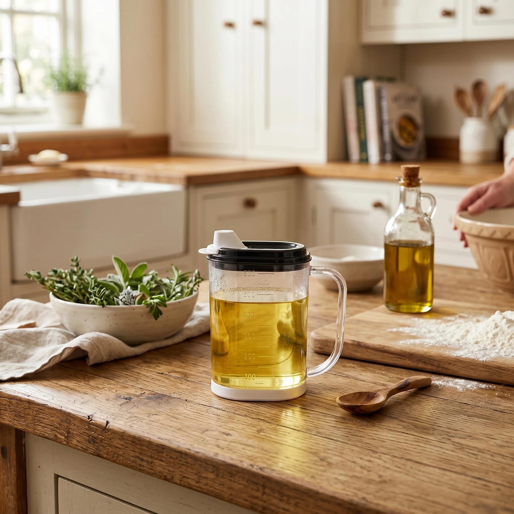 AcryChef 600ml Acrylic Oil Bottle - Kitchen Essential for Precise Pouring