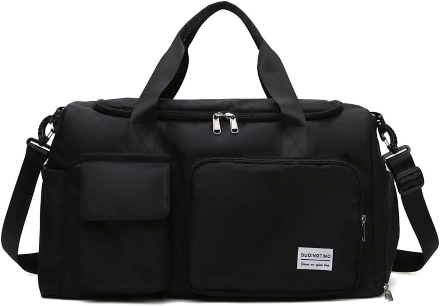 FANDARE Ultralight Travel Gym Bag with Shoe Compartment - Black