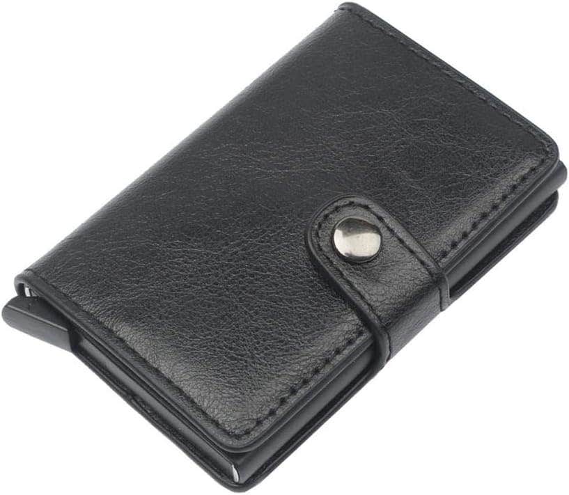 RFID Blocking Pop-Up Credit Card Holder Wallet, Black - Holds 8 Cards + Cash