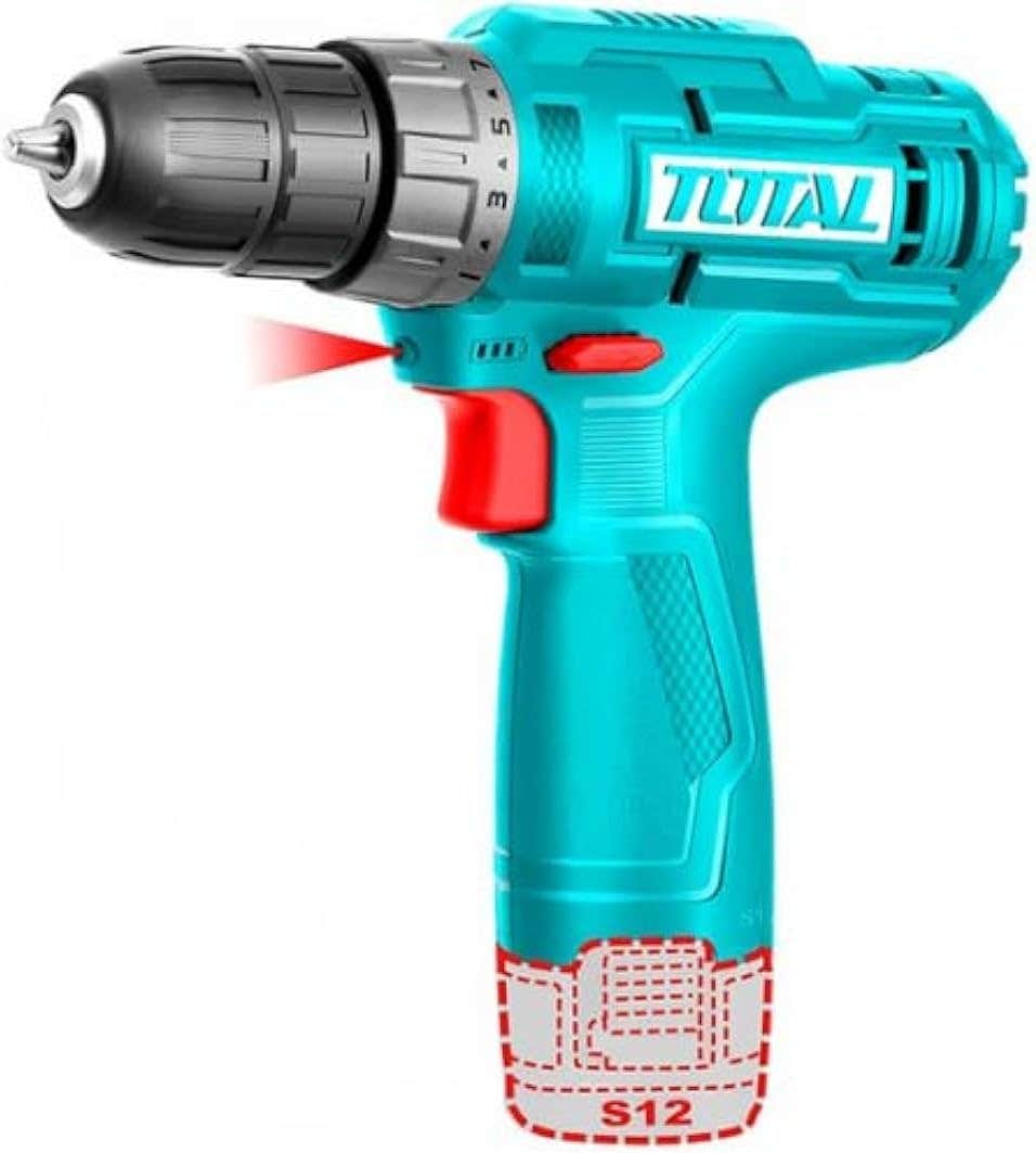 TOTAL 12V Detachable Drill with 1.5Ah Battery - USB Type-C