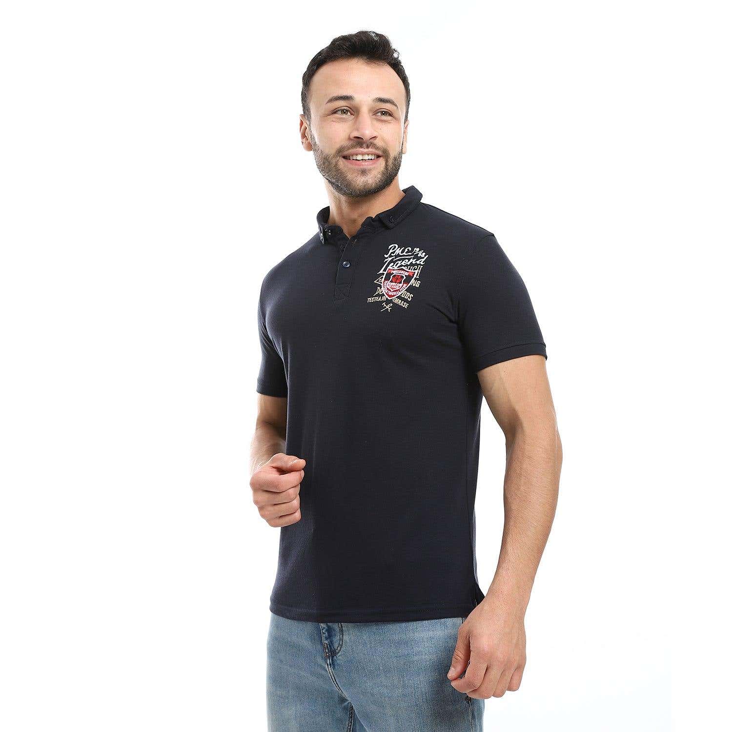 Polo T-Shirt with Classic Collared and Buttons
