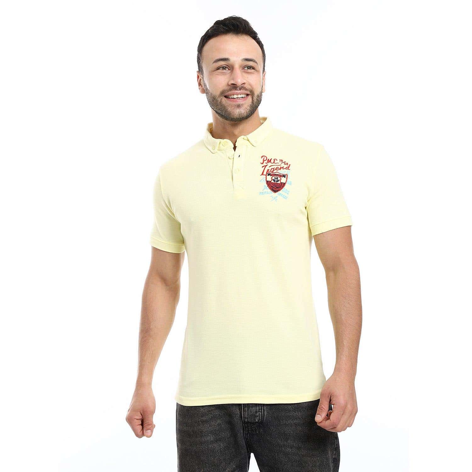 Polo T-Shirt with collared Neck and Buttons