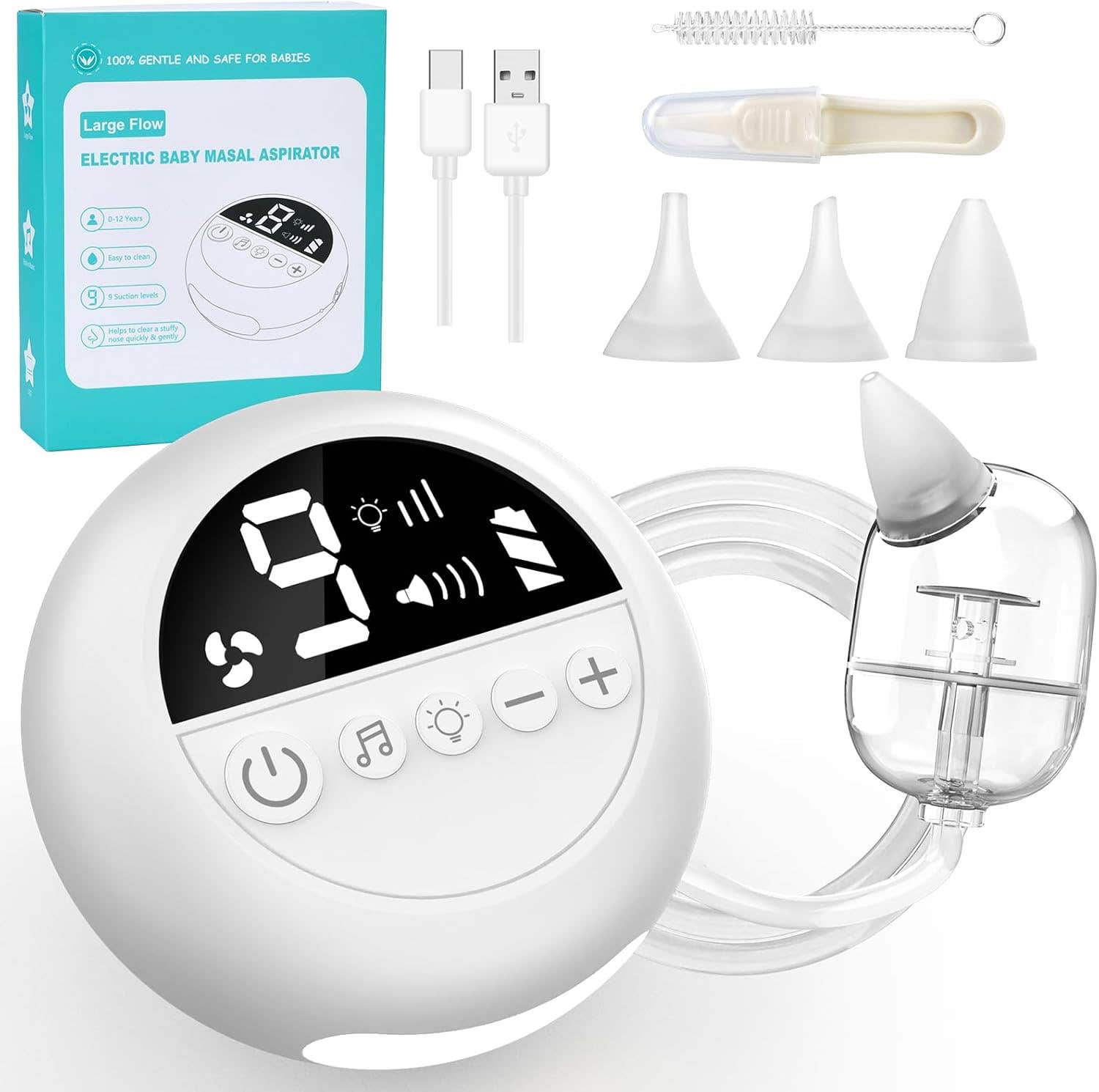 WADEO Electric Baby Nasal Aspirator | 9 Suction Levels,