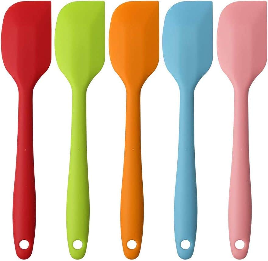 5-Piece Heat Resistant Silicone Spatula Set for Baking and Cooking
