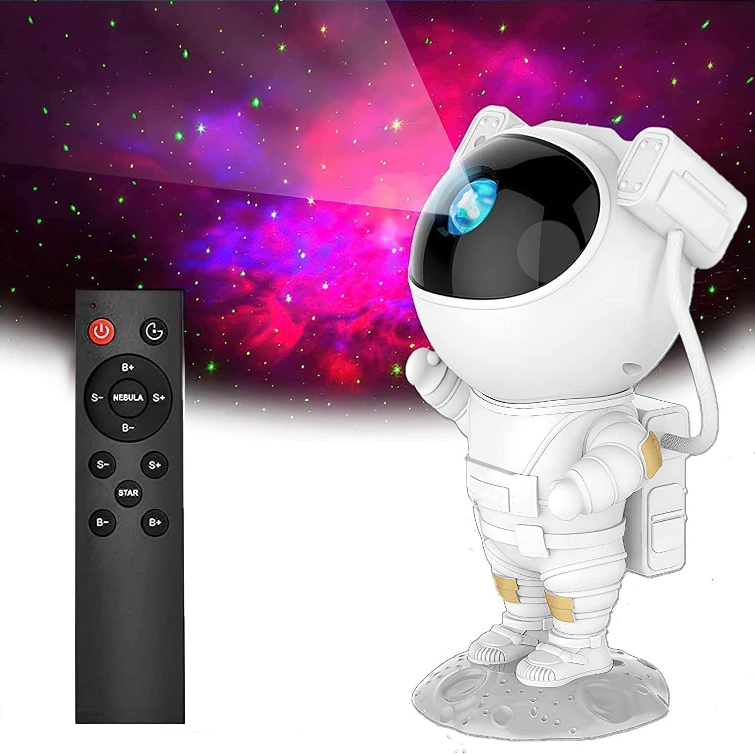 Star Projector Night Light Remote Control - White