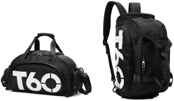 T60 Tennis & Clothing Sports Bag in Black - Durable & Stylish