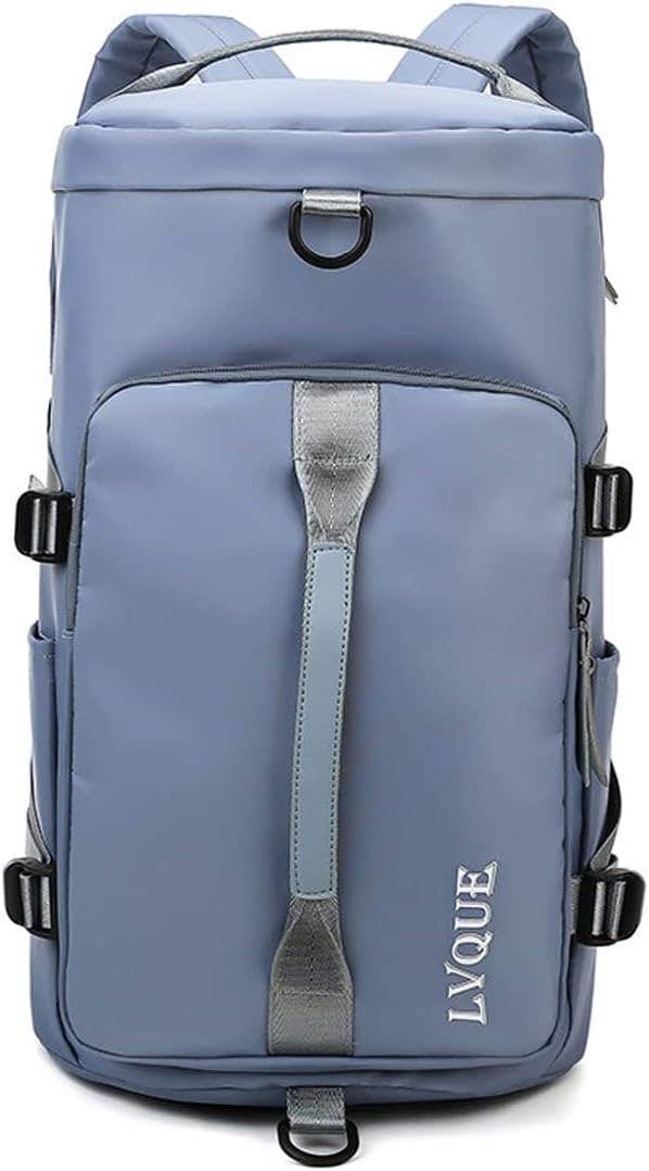 GIFYY Blue Sports Duffle Bag with Shoe Compartment - Travel Essential