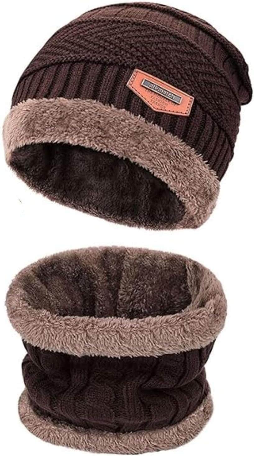 Lonnalee Winter Beanie Hat and Scarf Set for Men and Women - Knitted Accessories