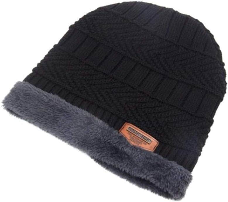 FISHSHOP Winter Knitted Beanie Hat with Fleece Lining