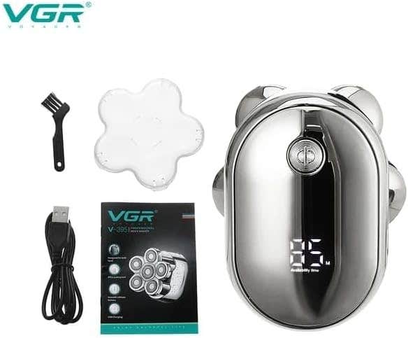 VGR V-395 Wet & Dry Shaver For Men's Head & Beard Professional Foil Bald Heads, Silver