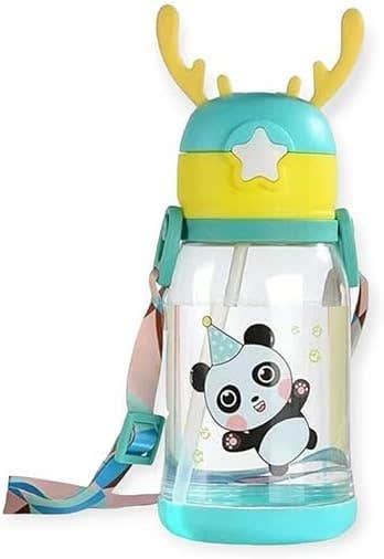 EBASKT Unicorn-Themed Water Bottles with Straps, Assorted Colours
