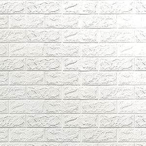 3D White Brick Wallpaper, Self-Adhesive Peel and Stick, Textured Wall Panel Design (4)