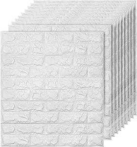 3D White Brick Wallpaper, Self-Adhesive Peel and Stick, Textured Wall Panel Design (6)