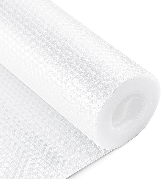 Non-Slip Shelf Liner Roll, White, Waterproof Drawer Mat, 5M