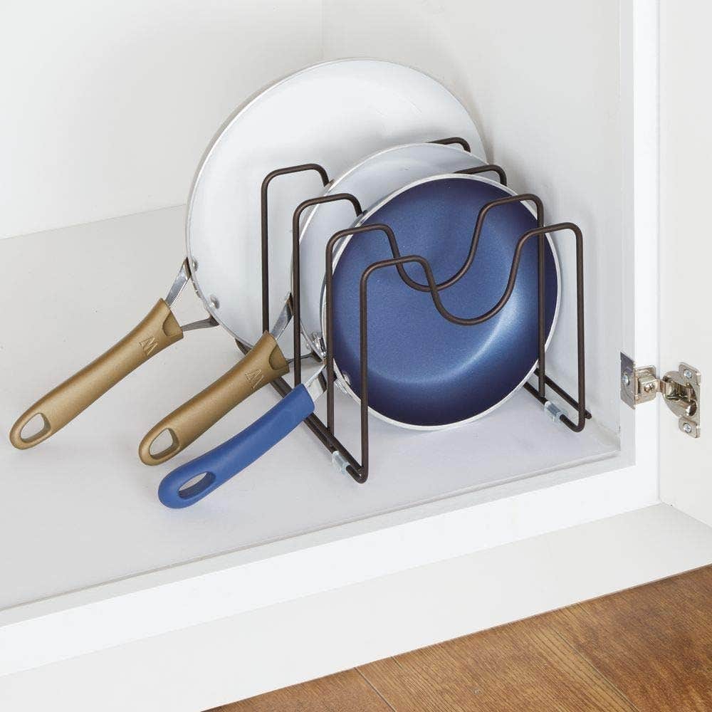 Metalay Rib Rack for Grilling,Metal BBQ Rib Holder Set Rack for Sorting Pot Lids, Pans and Other Cookware Items