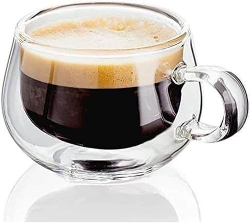 Double Wall Glass Espresso Cup, 125ml, Heat Resistant
