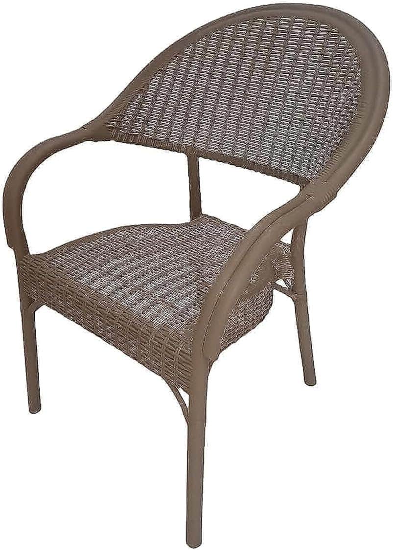 Top Material Plastic Chair 56 * 46 * 80 Dark Beige
