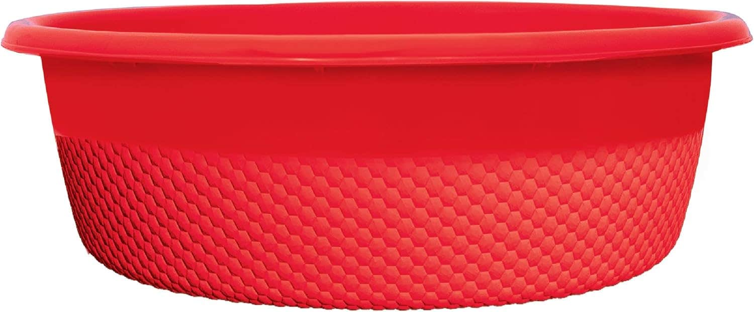 El Watania Red Plastic Filo Basin - Portable, Washable