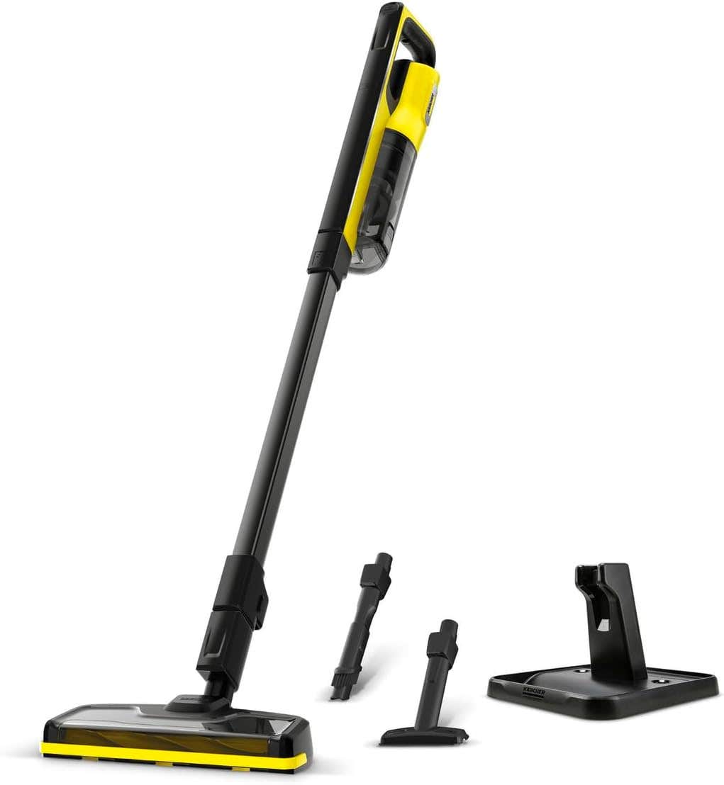 Kärcher VC 4s Cordless Vacuum Cleaner, 220W, 18V, with HEPA Filter and Cleaning Tools - Yellow