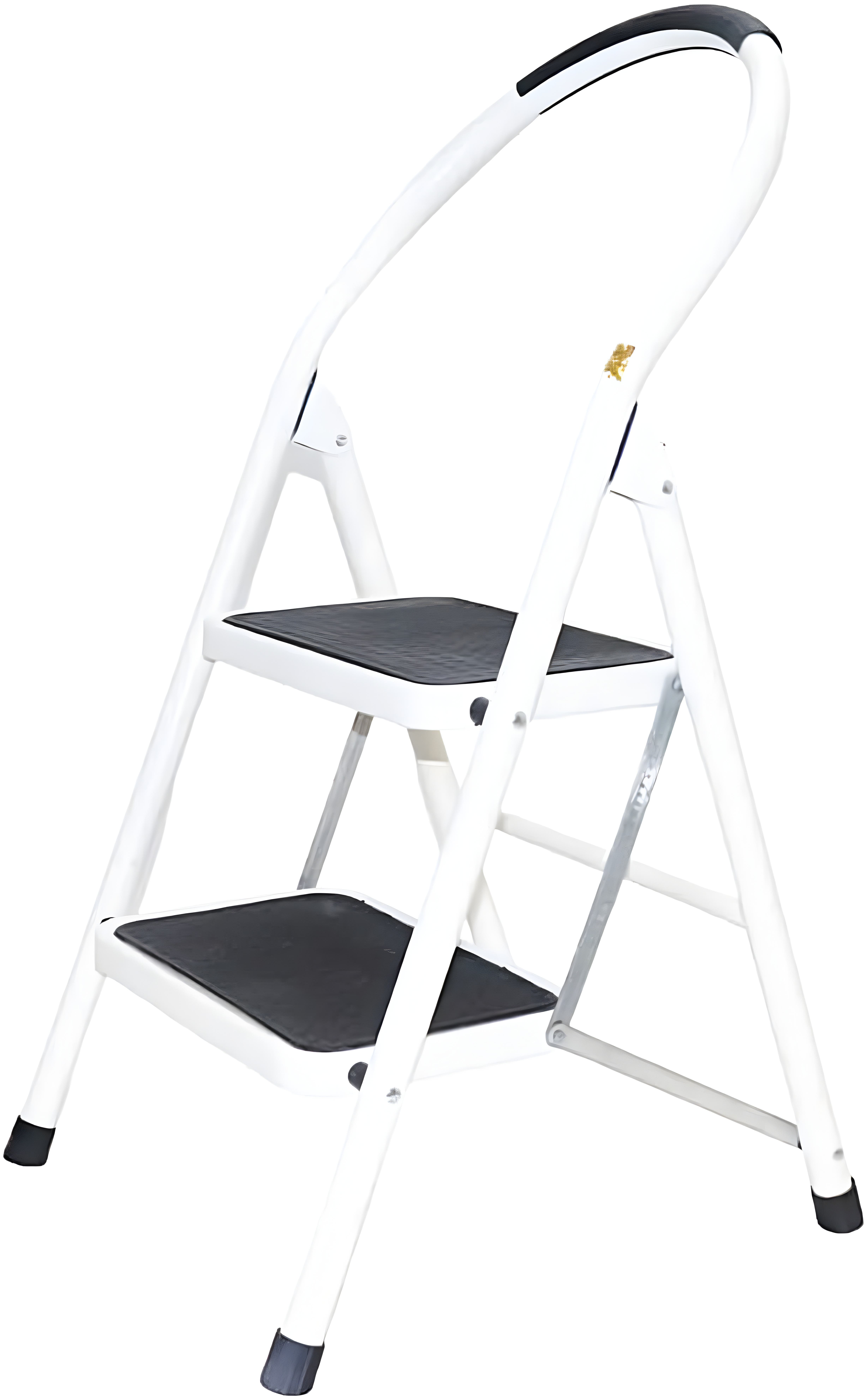 Folding metal ladder, 87 x 49 cm - black white