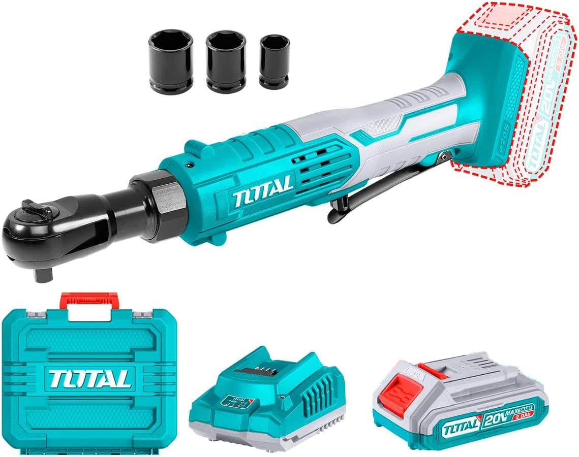 Total Cordless Screwdriver, 20V, 65Nm, with Battery and Charger, TDRLI2060152 - Turquoise