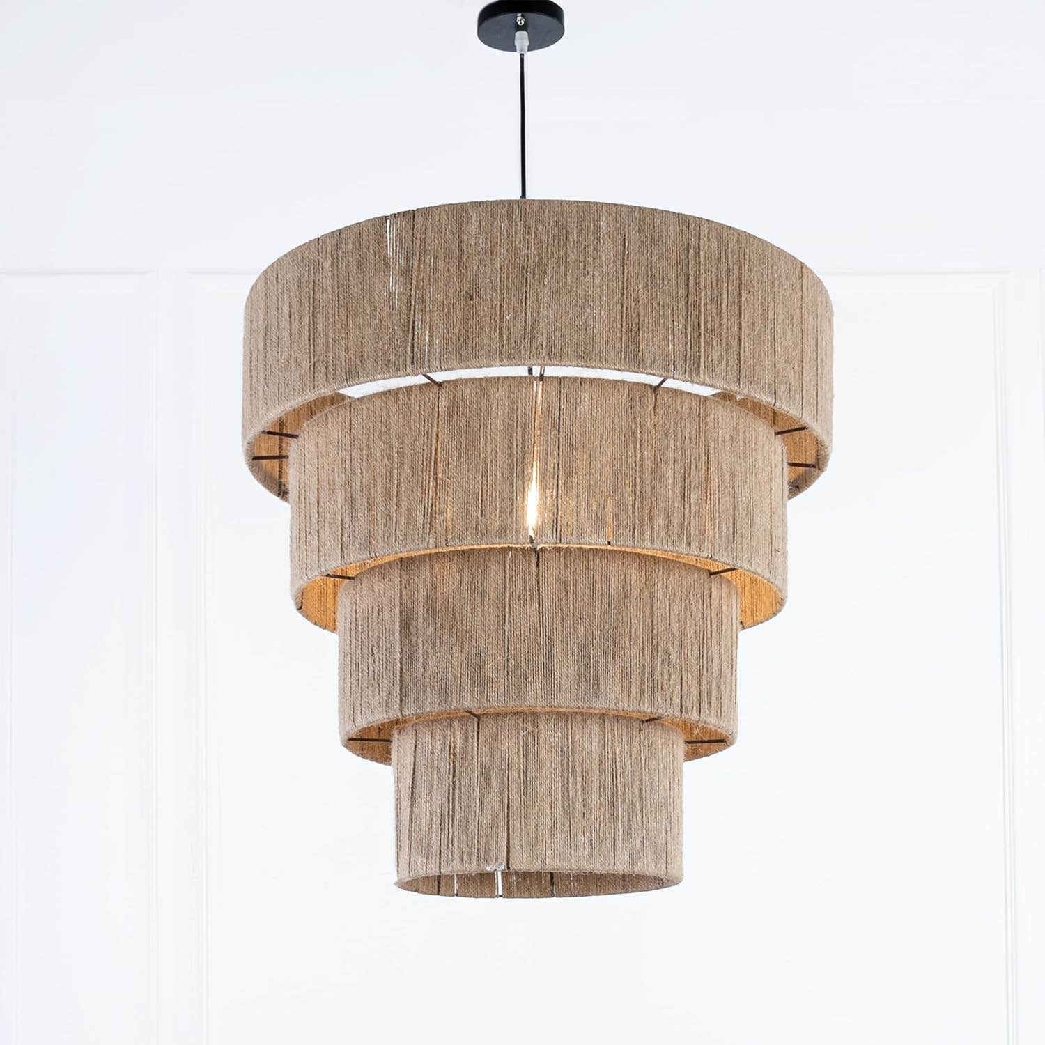 Decorative Boho Clay Beige Chandelier Pendant Light - Generic Brand