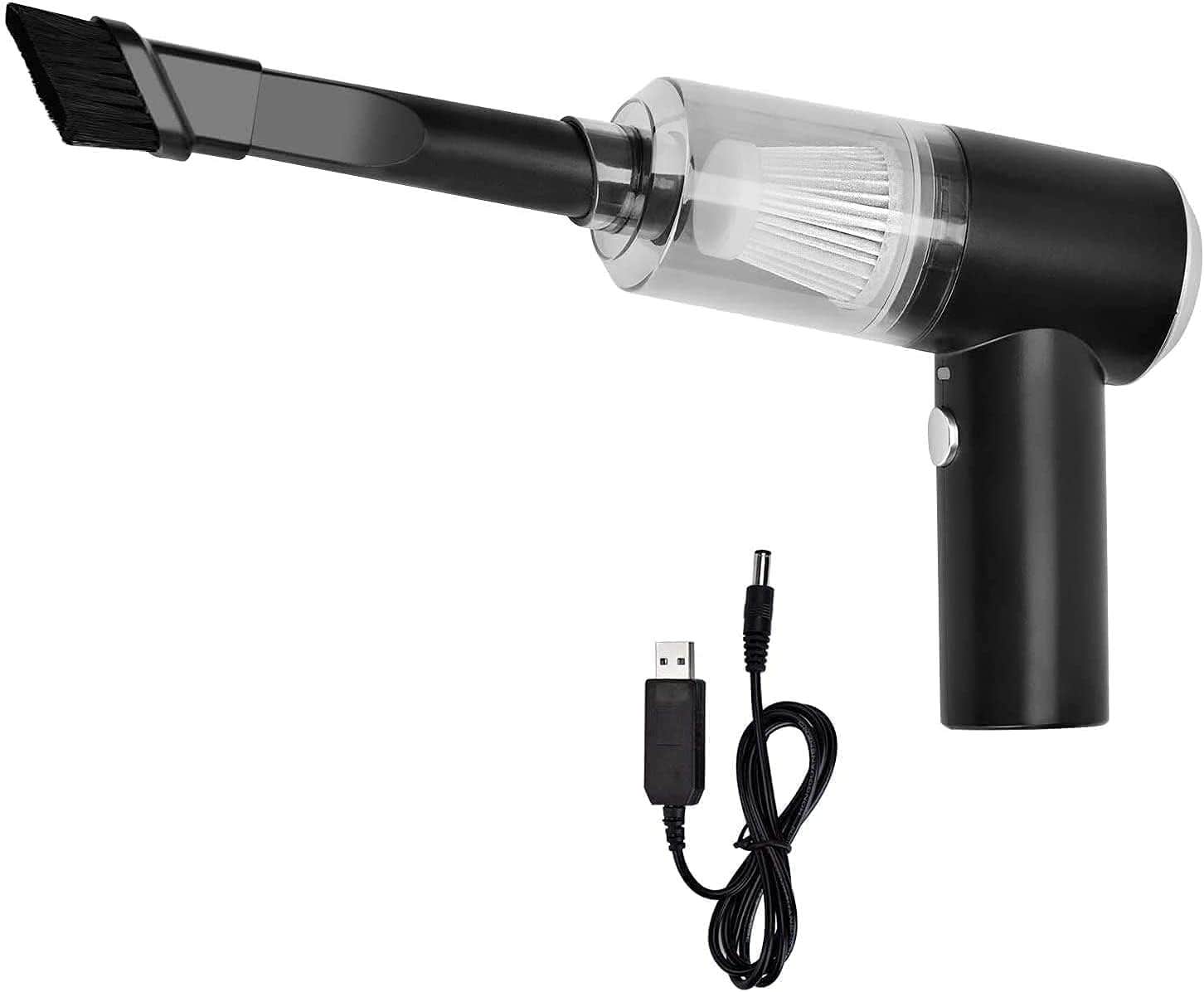 SEAHAVEN Vacuum Cleaner 120W High-Power Handheld Wireless 2 in 1 Vacuum Cleaner Dust Collection with Powerful Cyclonic Dual-use Portable USB Rechargeable,BLACK