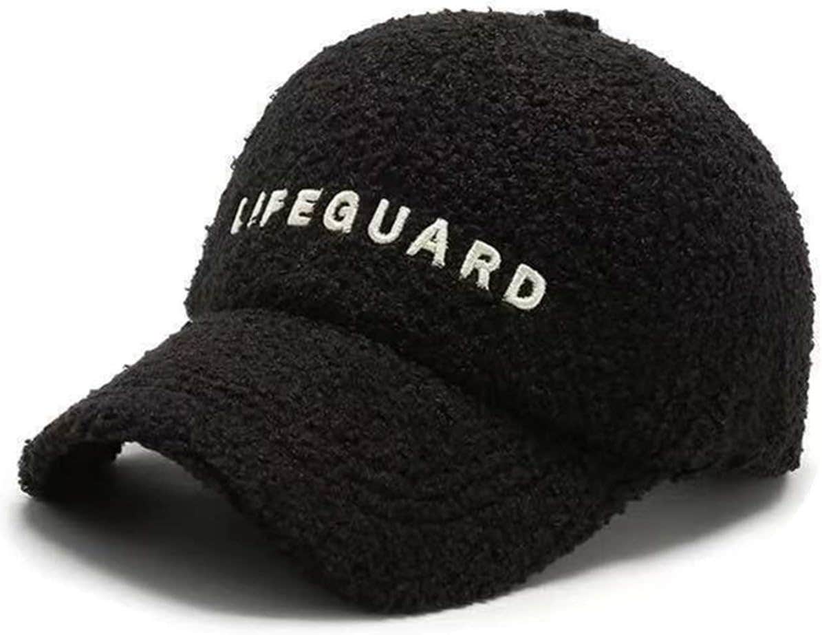 RUIXIA Sherpa Fleece Winter Baseball Cap - Black
