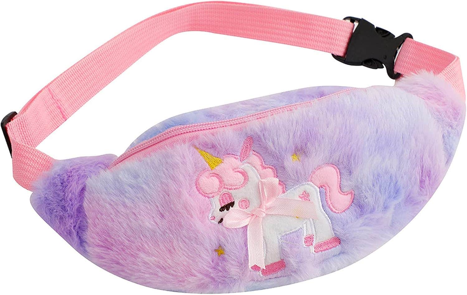 BOLLEY JOSS Unicorn Plush Waist Pack for Kids - Purple