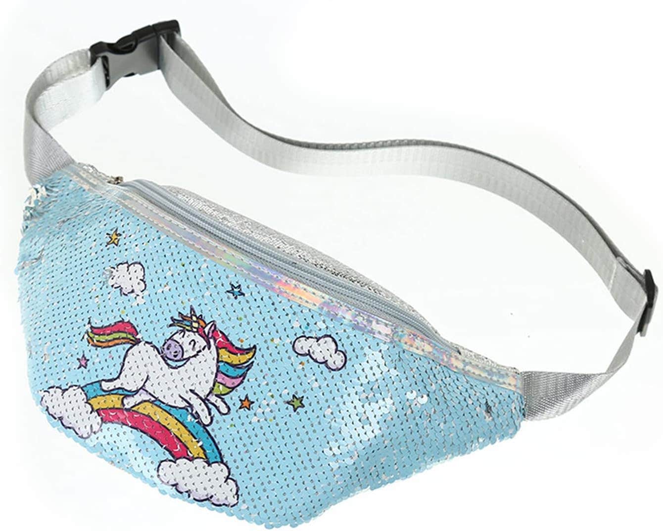 PUMARCY Unicorn Fanny Pack for Girls - Reversible Sequins - Adjustable Strap - Christmas Gift