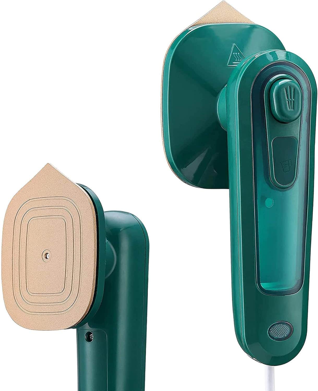 Portable mini travel iron, dry and wet steam/spray, dual-use for clothes, with a 60ml water tank.