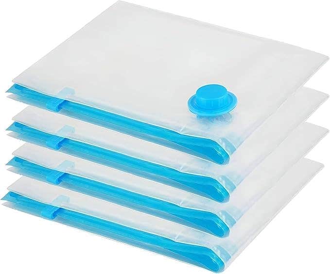 Extra Durable Airtight Clothes Storage Bags - Storage Bag for Bed Sheets, Quilts, vacuum sealed clothing storage bags Textiles and More 4pic(80x110)