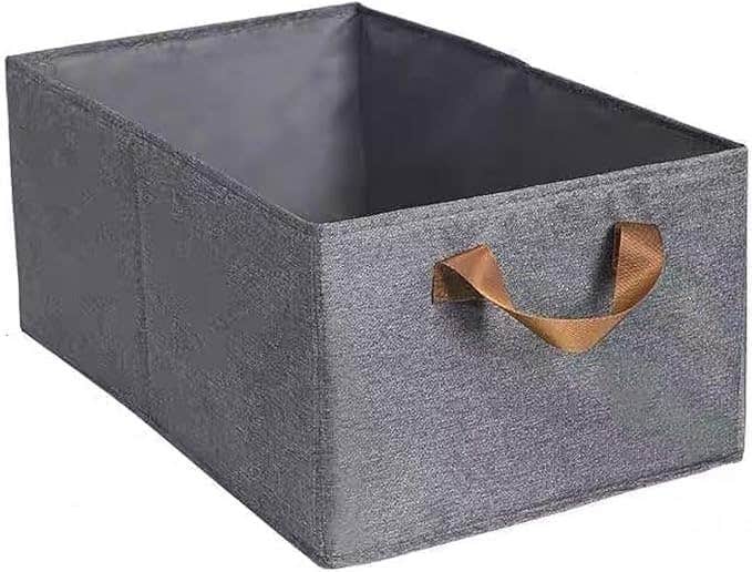 Clothes Storage Box, Positive Artifact Layer Basket, Divided Fabric, Foldable Large Capacity Storage Box - Grey (6)