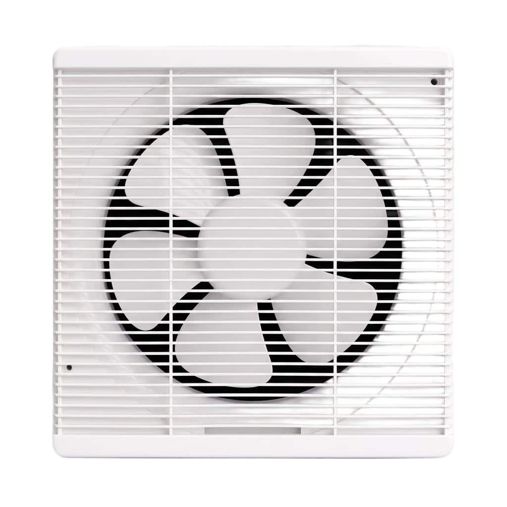 First wall-mounted extractor fan, two-way, 30 cm, with mesh - white