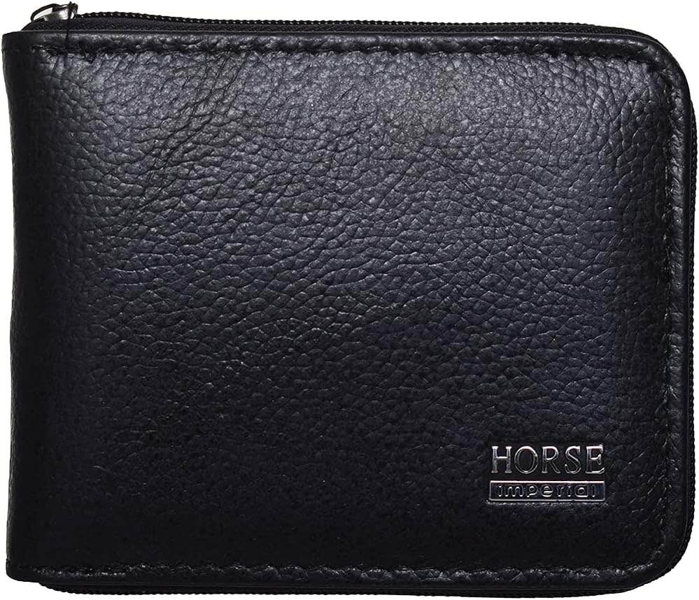 Zip Around Wallets For Men - Black