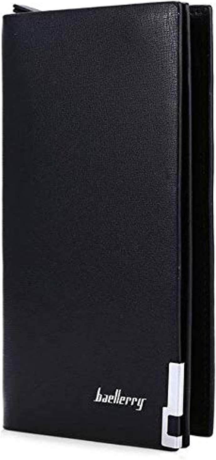 baellerry Men's Multifunctional Leather Zipper Wallet