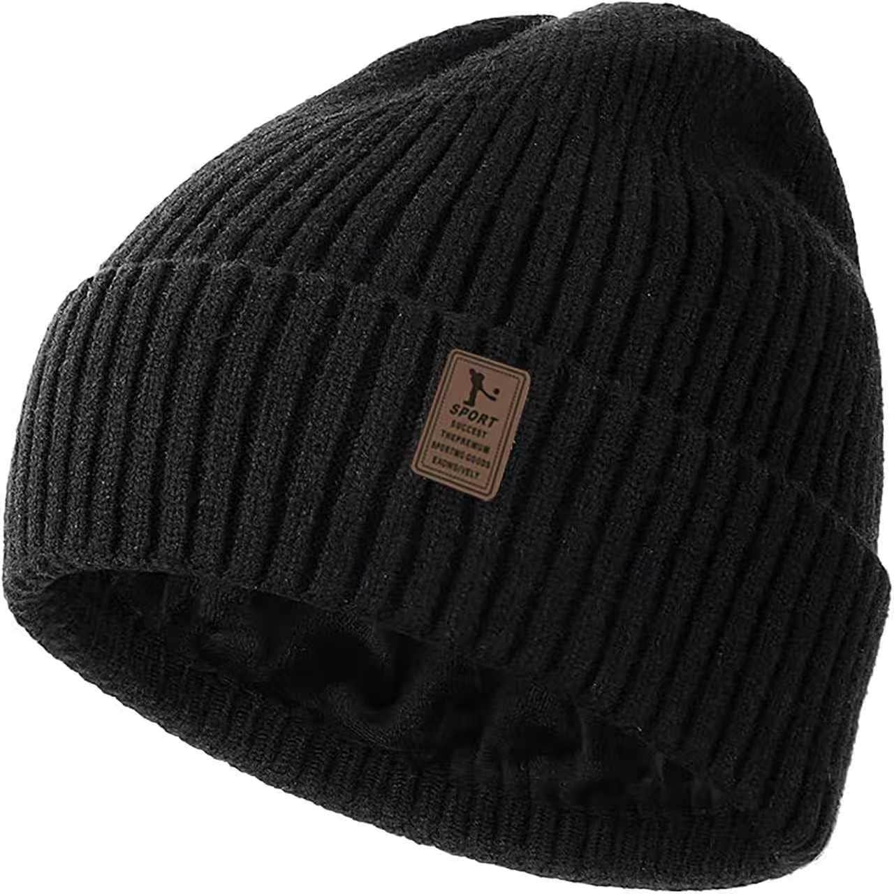 Knit Beanie Hats Winter Men Women Warm Knit Earflap Hat Windproof Knitted Skull Cap Earflap Hats For Winter Outdoor Thermal
