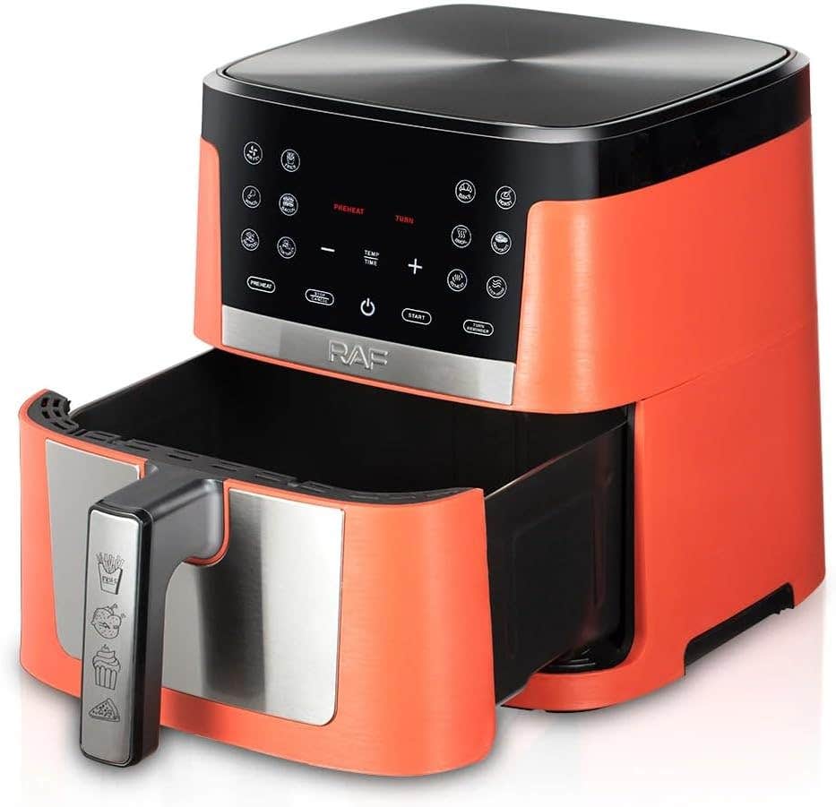 RAF Essential 1800W 9L Air Fryer - Red, Temperature Control