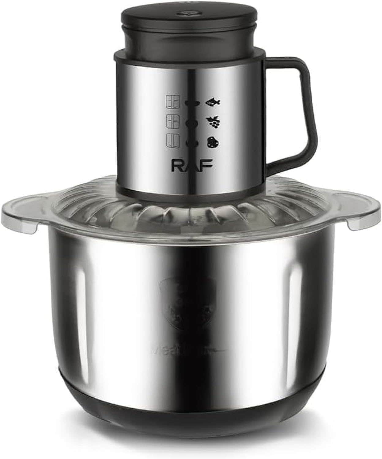 RAF 5L Food Processor - 1000W Stainless Steel - Safety Lock