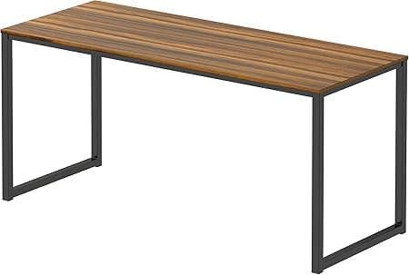 Modern Black Writing Computer Desk - 122x75x60 cm - Movable Rubber Bases